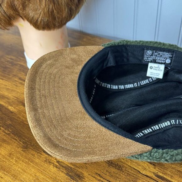 PARKS PROJECT Happy Flower Sherpa Hat Daisy Stitched Green Cap Fleece NWOT main image 4